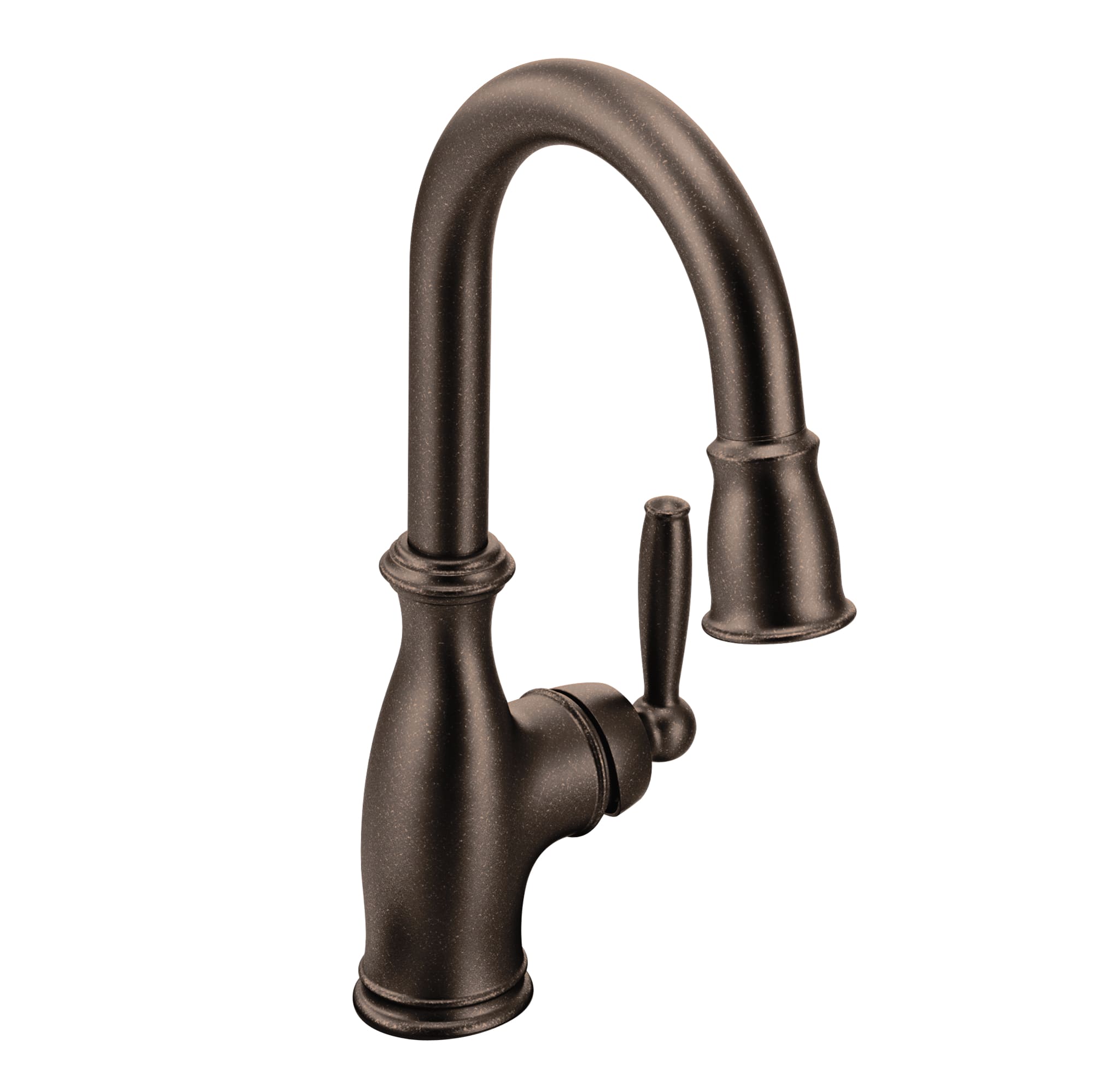 3/8" Compression 14-3/8" Metal Oil Rubbed Bronze 1-Handle High Arc Pulldown Bar Faucet | MON5985ORB