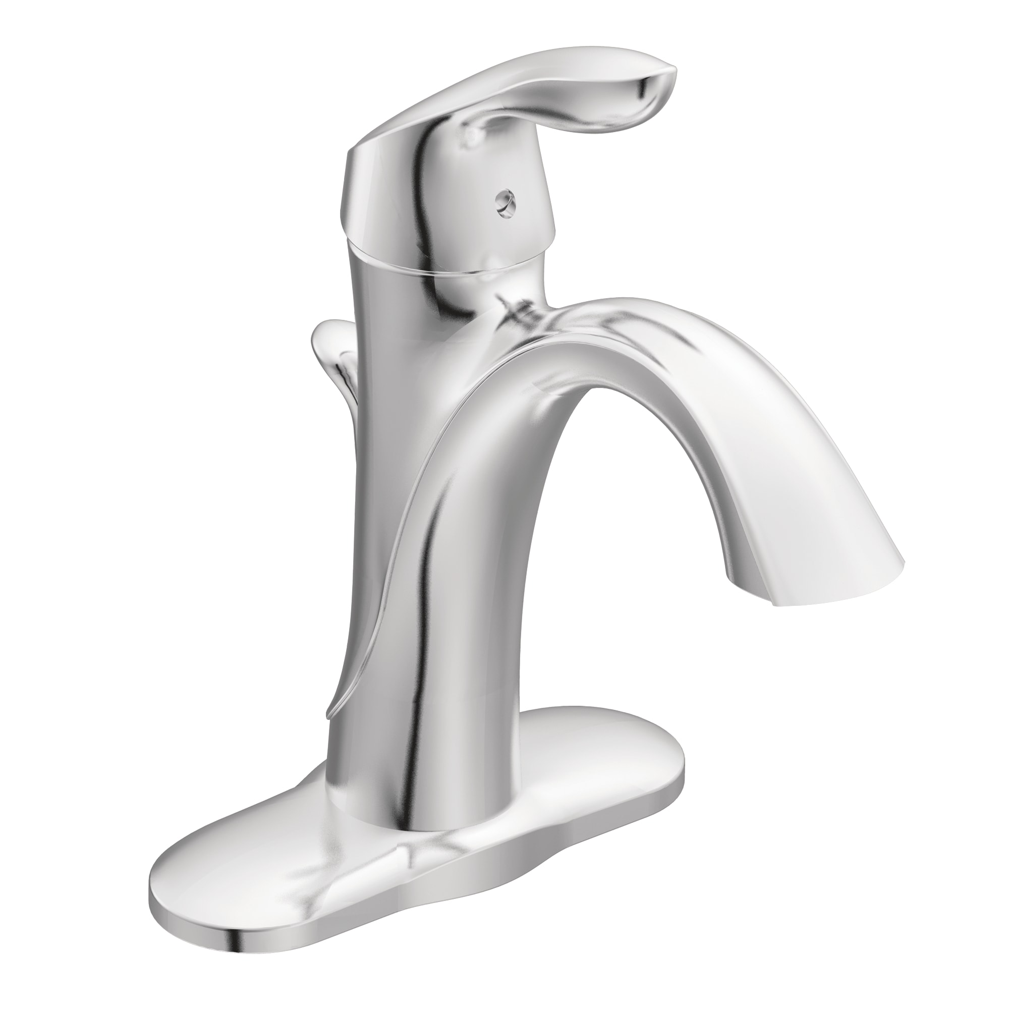 3/8" Compression 6" x 8-3/4" Metal Chrome 1-Handle High Arc Bathroom Faucet | MON6400