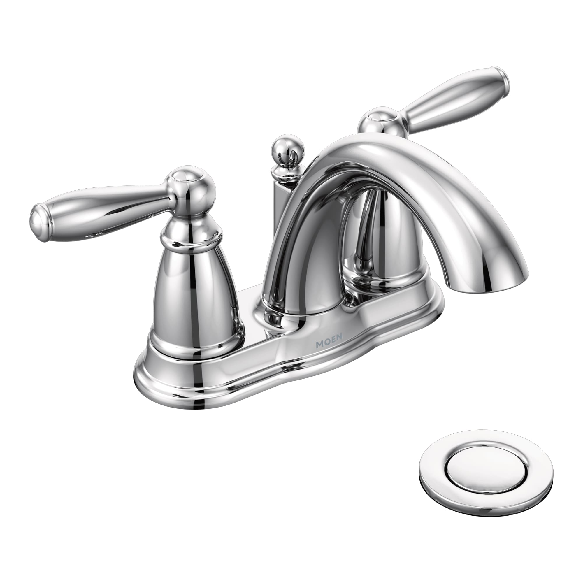 1/2" IPS 10" x 5" Metal Chrome 2-Handle High Arc Bathroom Faucet | MON6610