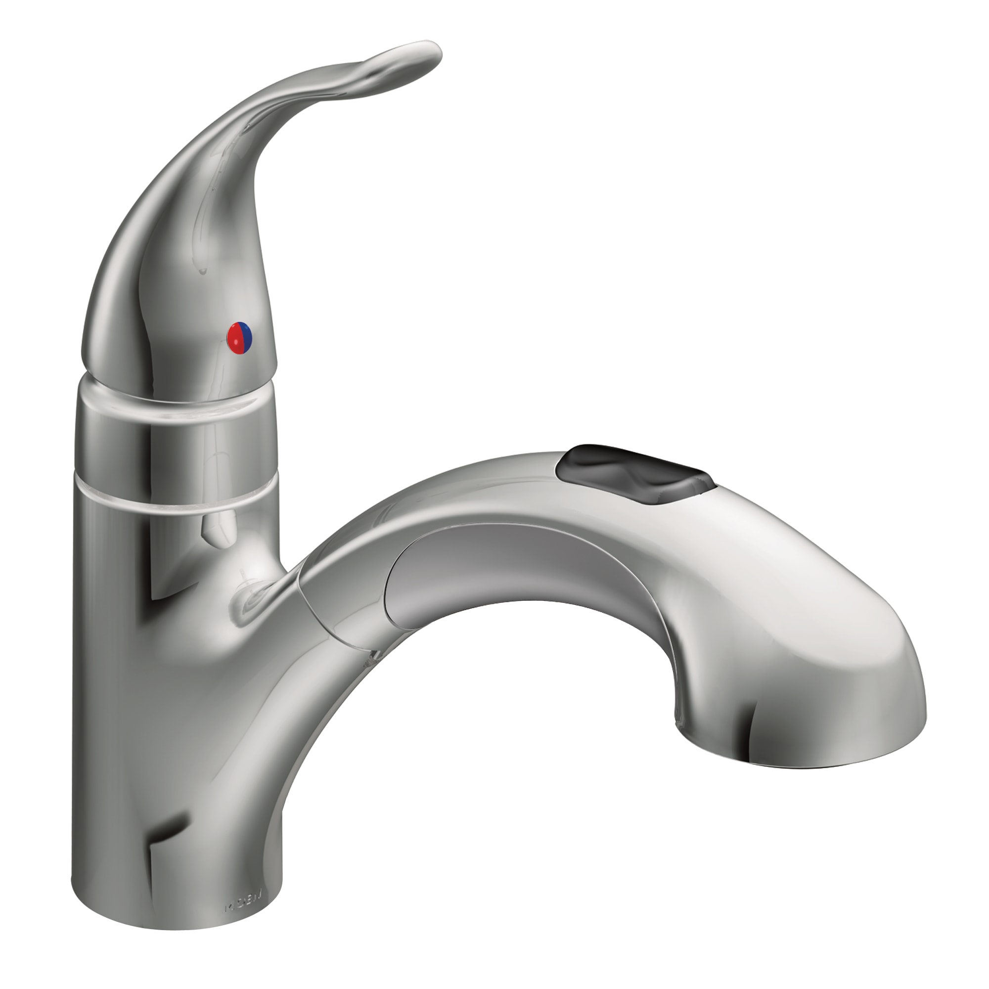3/8" Compression 10-5/8" Metal Chrome 1-Handle Low Arc Pull-Out Kitchen Faucet | MON67315C