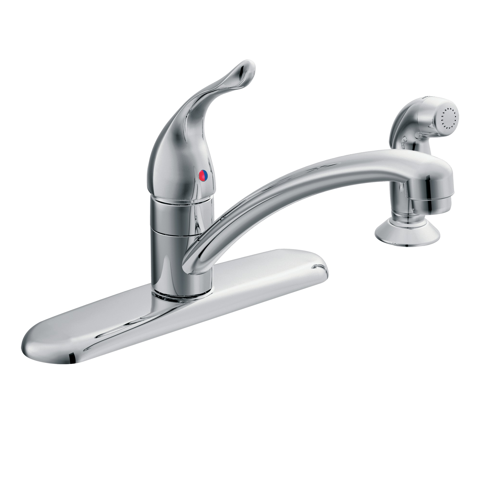 3/8" Compression 8-1/2" Metal Chrome 1-Handle with Side Spray Kitchen Faucet | MON67430