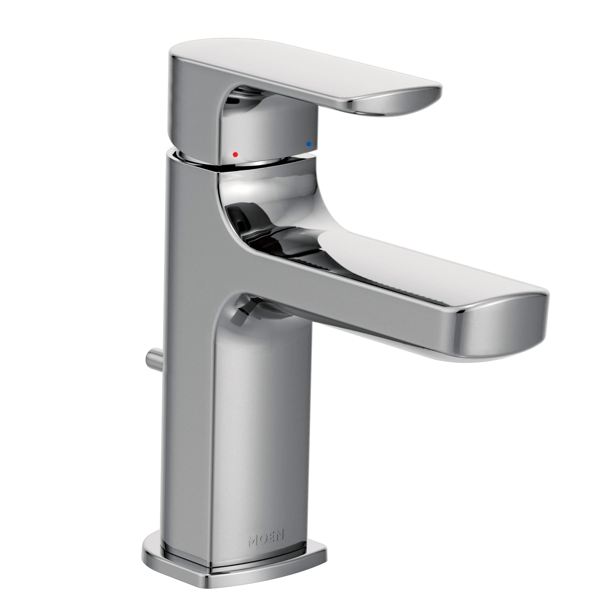 3/8" Compression 6-1/4" Metal Chrome 1-Handle Low Arc Bathroom Faucet | MON6900