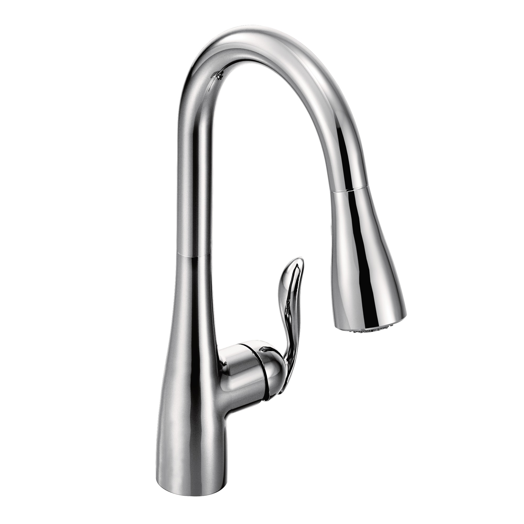 3/8" Compression 15-1/2" Metal Chrome 1-Handle High Arc Pull-Out Kitchen Faucet | MON7594C