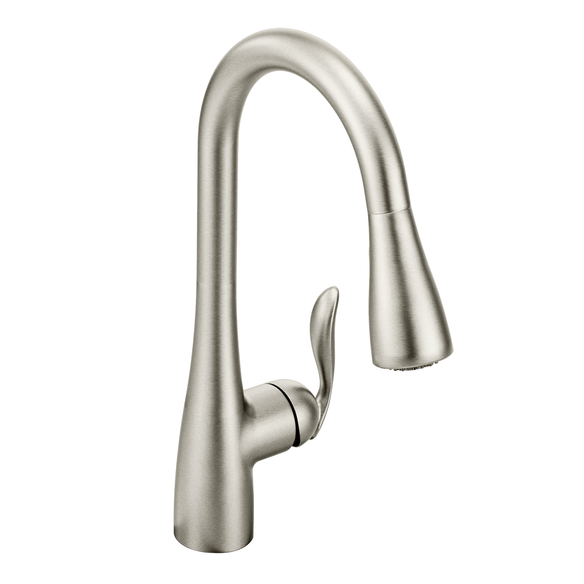 3/8" Compression 15-1/2" Metal Spot Resist Stainless Steel 1-Handle High Arc Pull-Out Kitchen Faucet | MON7594SRS
