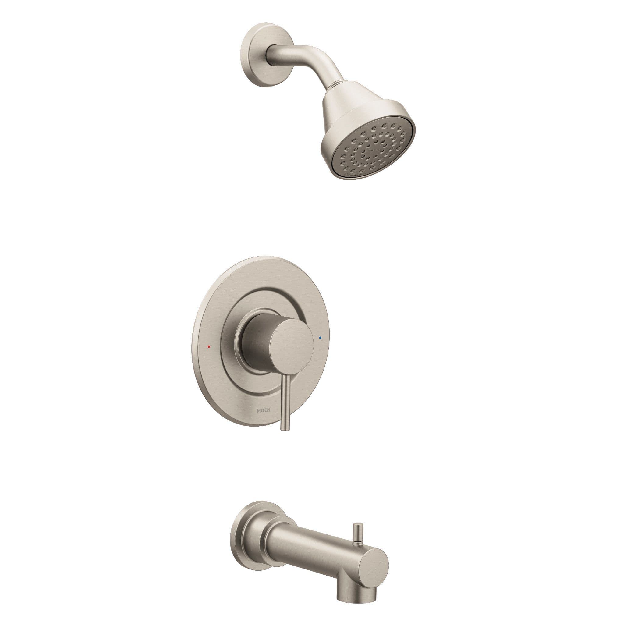 1/2" Copper 3-5/8" Metal Brushed Nickel 1-Handle Tub/Shower Trim Kit | MONT2193BN