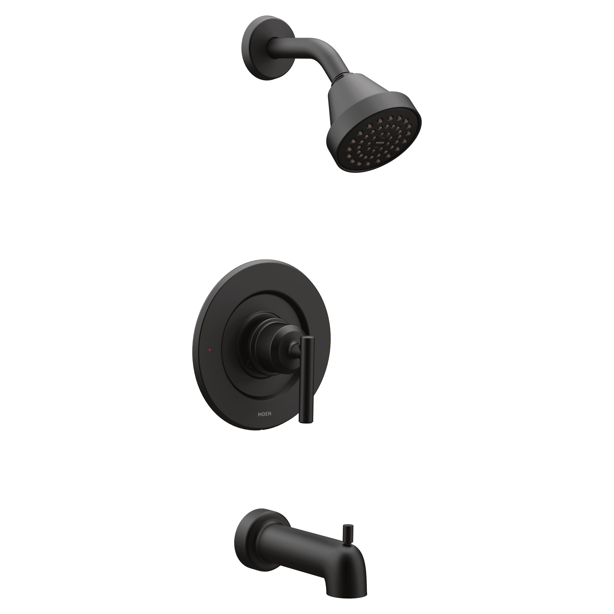 1/2" x 5/8" IPS Copper 7" Metal Matte Black 1-Handle Eco-Performance Tub/Shower Trim Kit | MONT2903EPBL