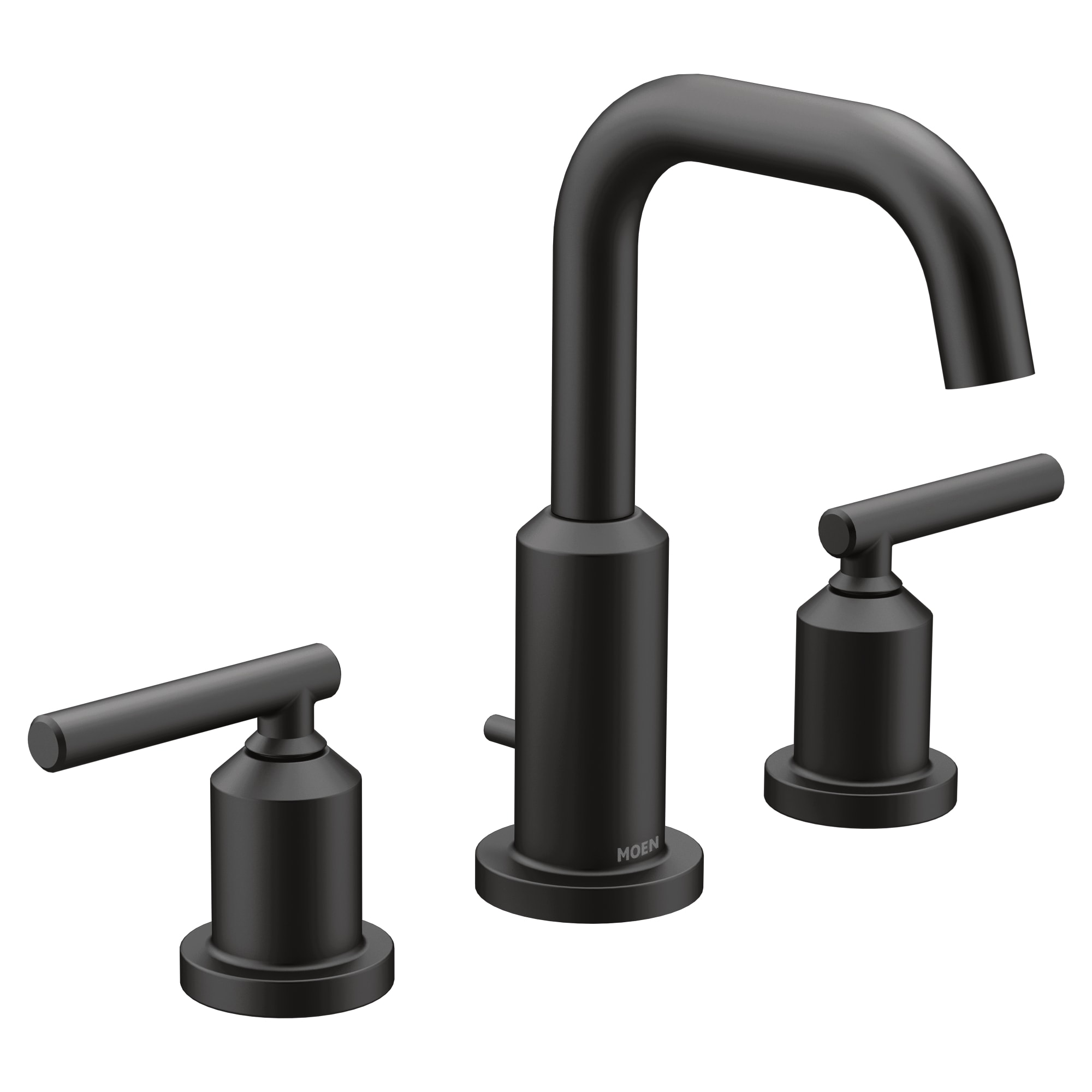 1/2" IPS 8-5/16" Metal Matte Black 2-Handle High Arc Bathroom Faucet | MONT6142BL