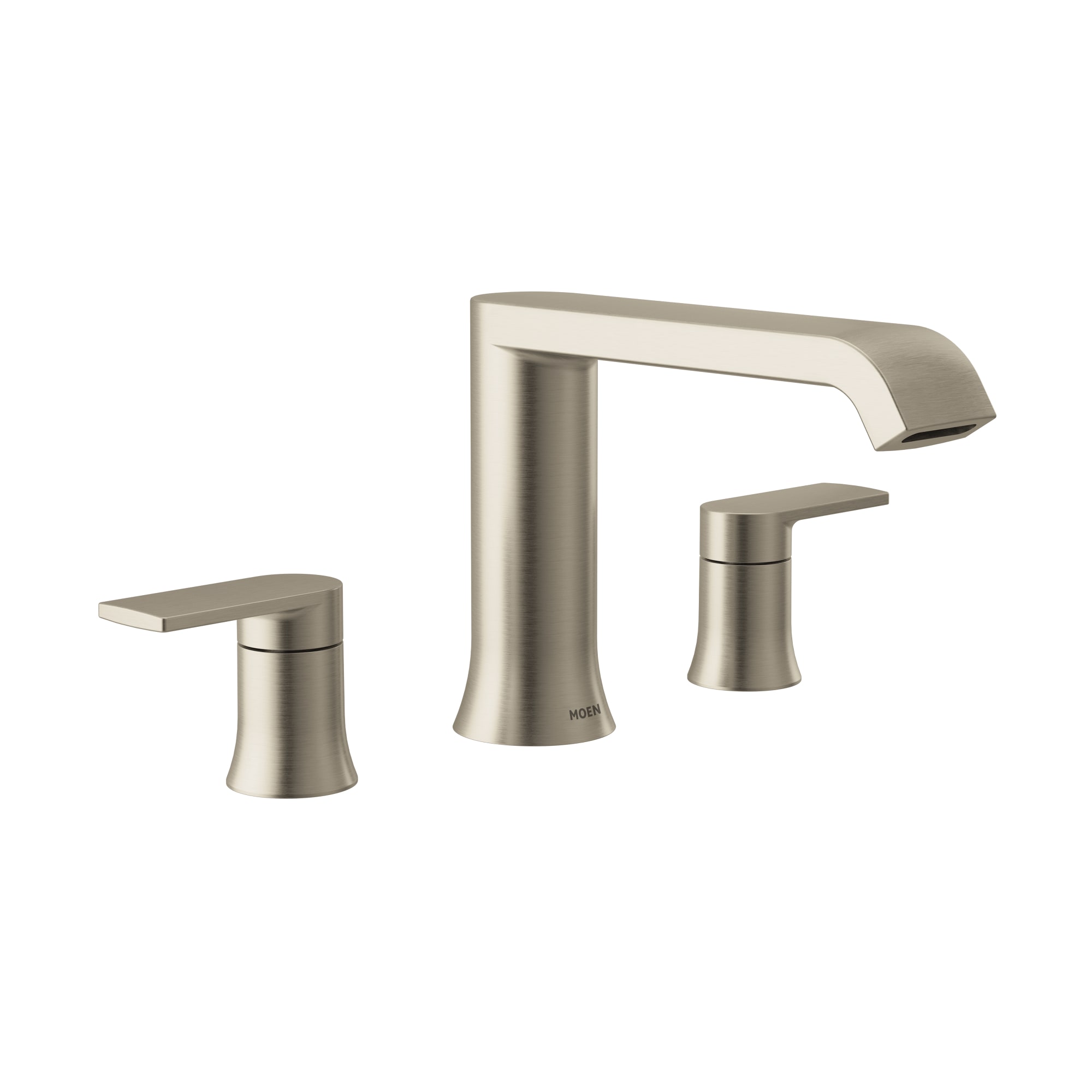 6-15/16" Metal Brushed Nickel 2-Handle Low Arc Roman Tub Faucet | MONT908BN