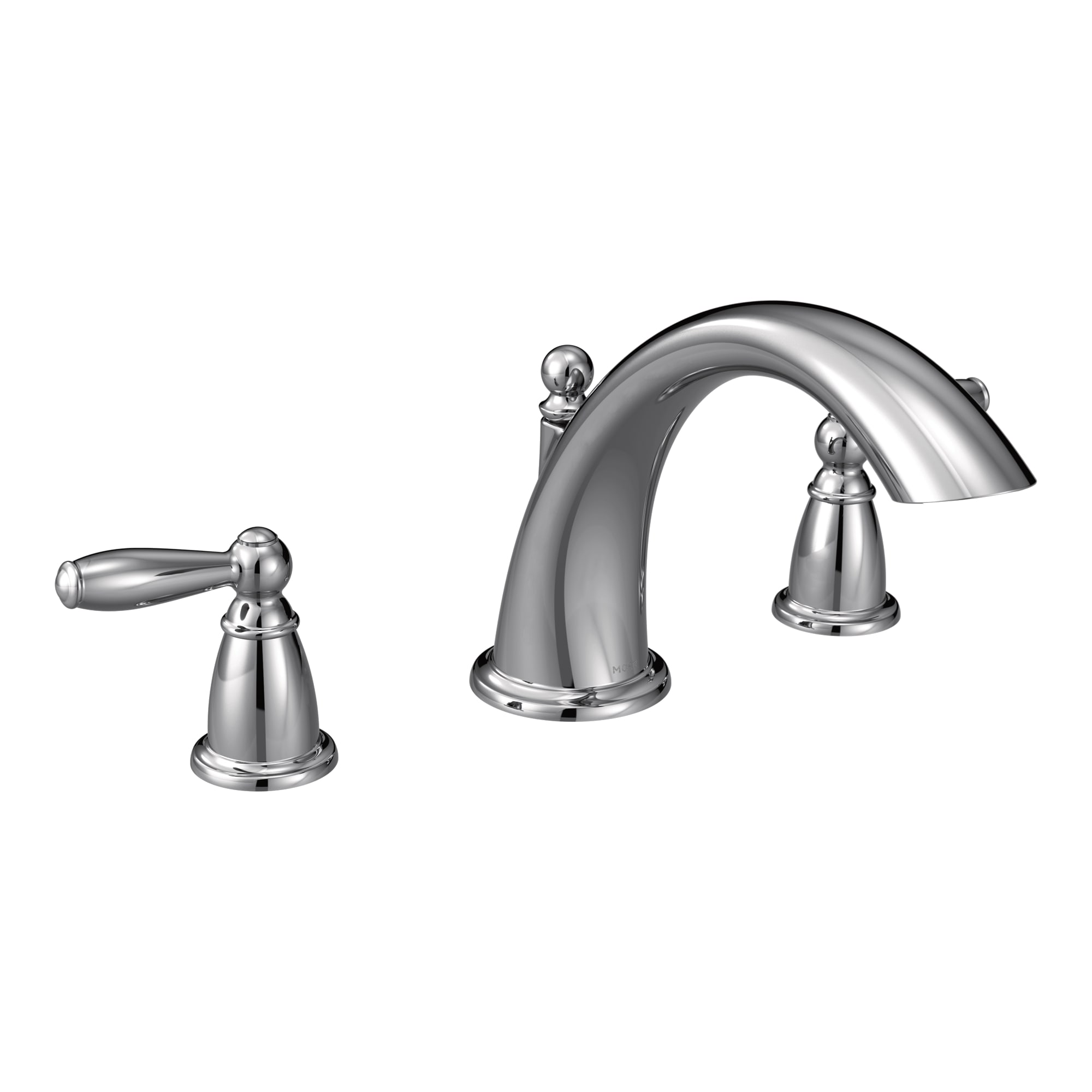 6-3/4" Metal Chrome 2-Handle Low Arc Roman Tub Faucet | MONT933