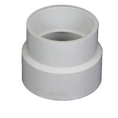 3" x 4" DWV Hub x S&D Hub White PVC DWV to Sewer and Drain Solvent Weld Adapter | NDP3P12