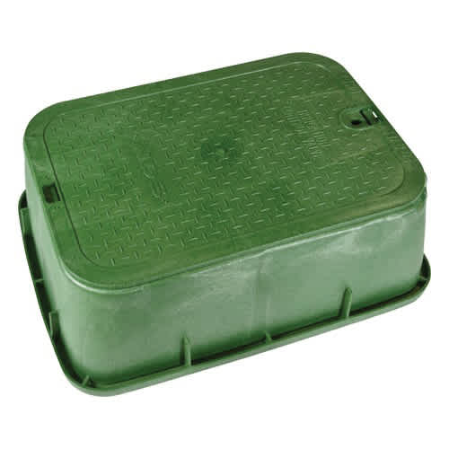 14" x 19" x 6" Rectangular Green Box Irrigation Control Valve Standard Tapered Extension Valve Box | NDB116TBC