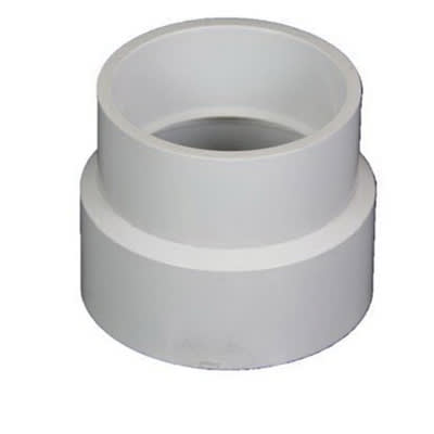 3" x 4" DWV Hub x S&D SPT White PVC DWV to Sewer and Drain Solvent Weld Adapter | NDP3P17
