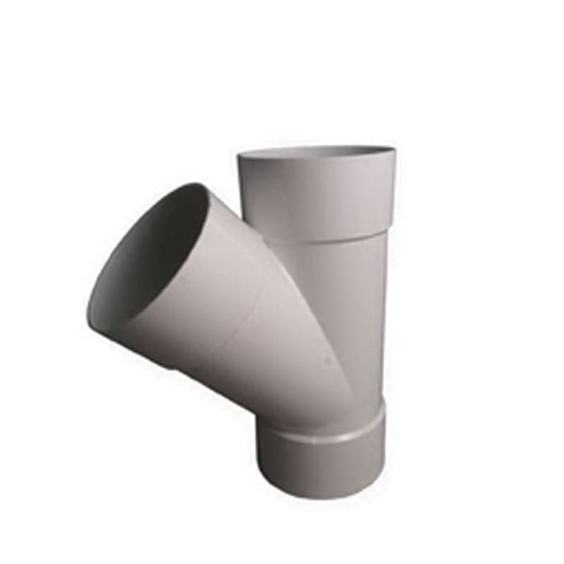 6" x 4" Hub White PVC 45 Degrees Solvent Weld SDR-35 Wye