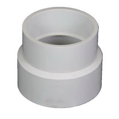 8" x 6" Hub White PVC Solvent Weld Reducing Coupling | NDP8P07