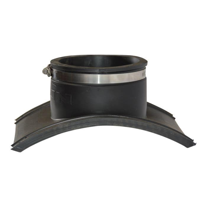 Black PVC Saddle Tee 4 in. 45FS Series Flexible with Clamp | 4T/C