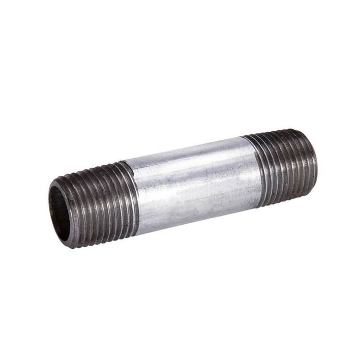 3/8" x Close Galvanized Schedule 40 Pipe Nipple | NPG003XCL
