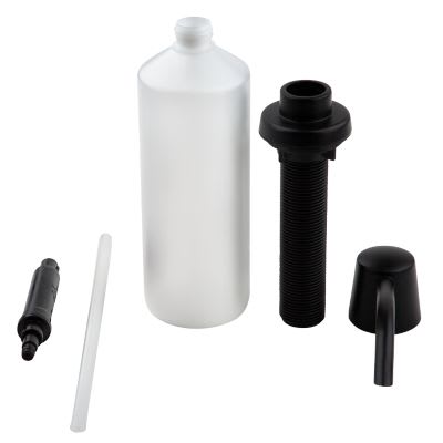 14-19/32" Matte Black Metal Lita Series Soap/Lotion Dispenser | PPF920124B