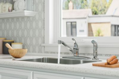 1/2" NPSM 10" x 6-5/16" Brass Polished Chrome 1-Handle Pfirst Series Kitchen Faucet | PPFG1344444