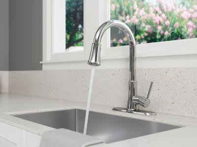 1/2" NPSM 16-1/8" Zinc Polished Chrome 1-Handle Pfirst Series Pull-Down Kitchen Faucet | PPFG529PF2C