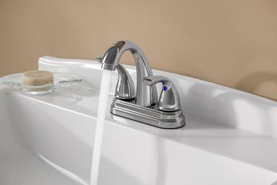 1/2" NPSM 9-11/32" x 5-15/16" Metal Polished Chrome 2-Handle Pfirst Series Centerset Bathroom Faucet | PPFLG1487000