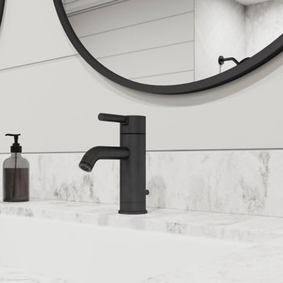 1/2" NPSM 6-11/16" Metal Matte Black Single Control Contempra Series Bathroom Faucet | PPFLG42NB00