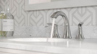 6-23/32" Metal Polished Chrome 2-Handle Weller Series Widespread Bathroom Faucet | PPFLG49WR0C