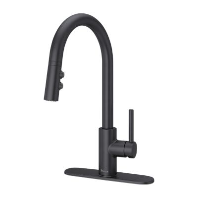 1/2" NPSM 16-3/8" Metal Matte Black 1-Handle Stellen Series Pull-Down Kitchen Faucet | PPFLG529SAB