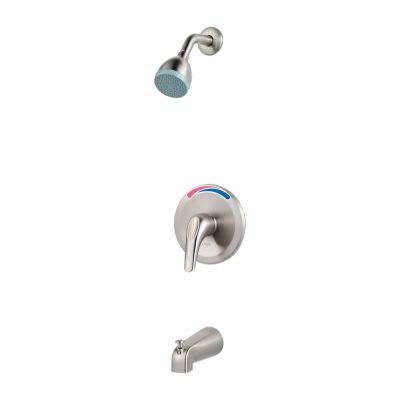 1/2" NPSM 2-13/32" Zinc Brushed Nickel 1-Handle Pfirst Series Tub and Shower Trim | PPFLG89030K