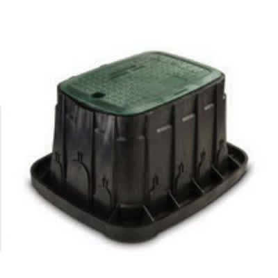 12" Rectangular Black Box VB Golf Standard with Purple Lid Valve Box | RBGVBSTNDPUR