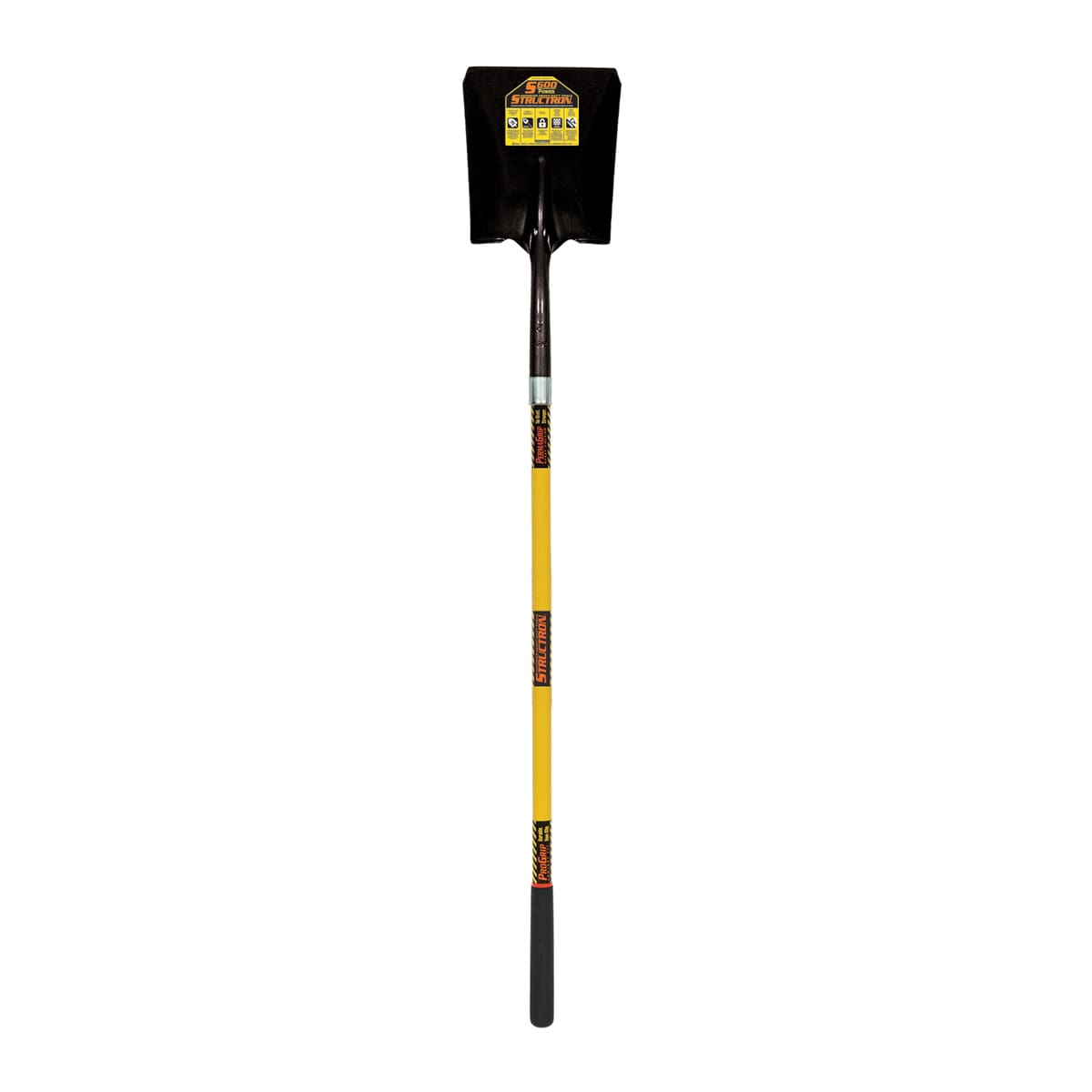 9-1/2" x 11.5" 14 ga Yellow Blade 48" Handle Square Point Shovel | STR49562