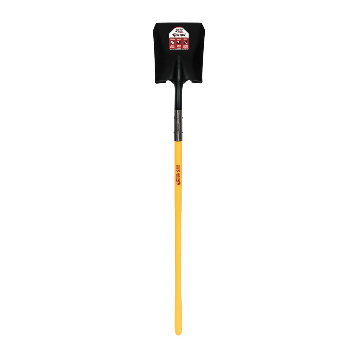 9-1/2" x 11.5" 14 ga Blade 48" Handle Square Point Shovel | STR49652