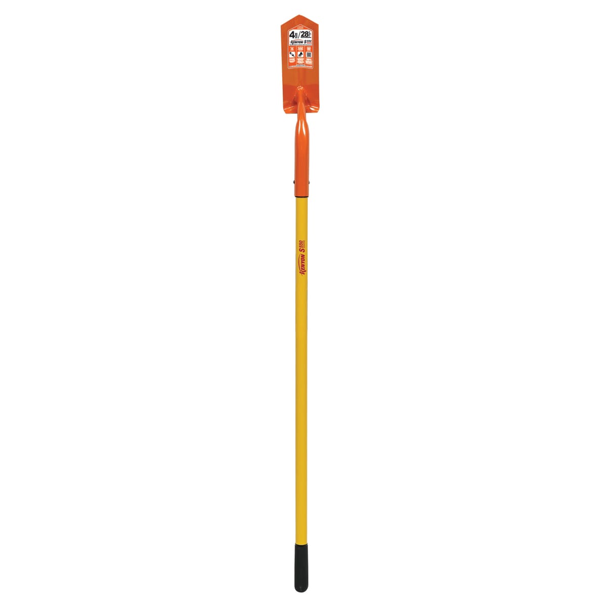 4" Steel Blade 16 ga 48" Fiberglass Handle 28 Degrees Angle Head Trenching/Cleanout Shovel | STR89234