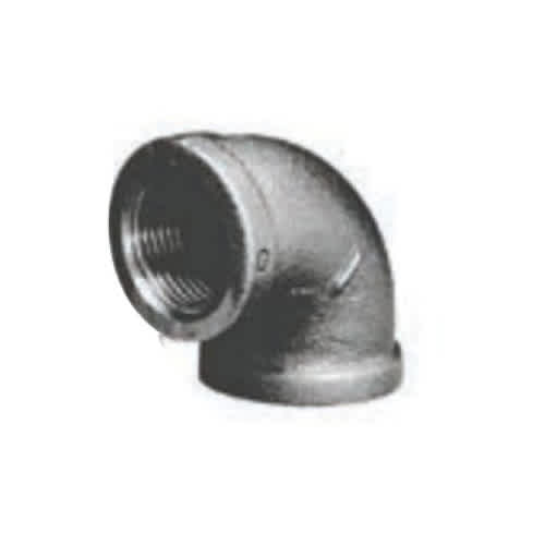1/4" FNPT Black Malleable Iron 90 Degrees Elbow | TFB90F002