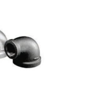 1" x 1" x 3/4" Female Threaded Black Malleable Iron 90 Degrees Reducing Elbow | TFB90F131