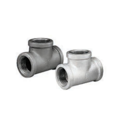 3/8" FNPT Black Malleable Iron Tee | TFBT003
