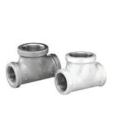 3/4" x 3/4" x 1" Female Threaded Black Malleable Iron Bullhead Bullhead Tee | TFBT102