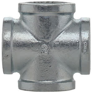 2" FPT Galvanized Malleable Iron Cross | TFGCR020