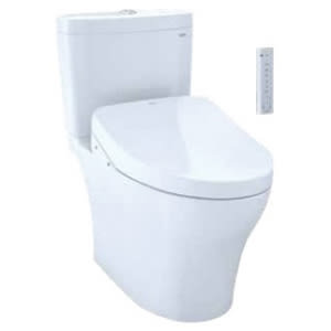 6-3/8" x 15-1/2" x 13-1/8" Cotton White Vitreous China with Cover For Toilet Bowls with Auto Flush Aquia IV Series Dual Flush Toilet Tank | TOTST446EMA01