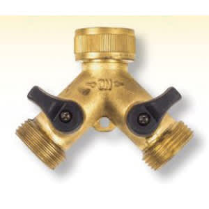 3/4" Brass 2-Way Y-Hose Tap Valve | UNDAHB2