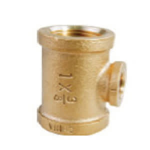 3/4" x 3/4" x 1/2" FPT Lead-Free Brass Bullhead Reducing Tee | TFZT101LF