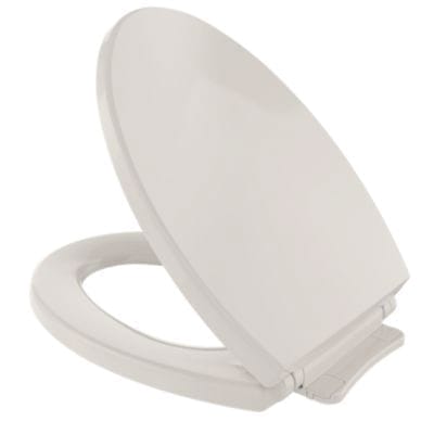 18-1/2" x 14" Sedona Beige Polypropylene with Cover For Elongated Toilet Bowls SoftClose Series Elongated Front Toilet Seat | TOTSS11412