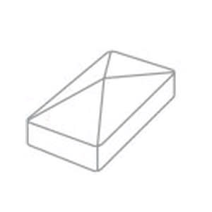 3-1/2" x 2" Vinyl Driftwood External Flat Rail End Cap | VCECD2312WGC
