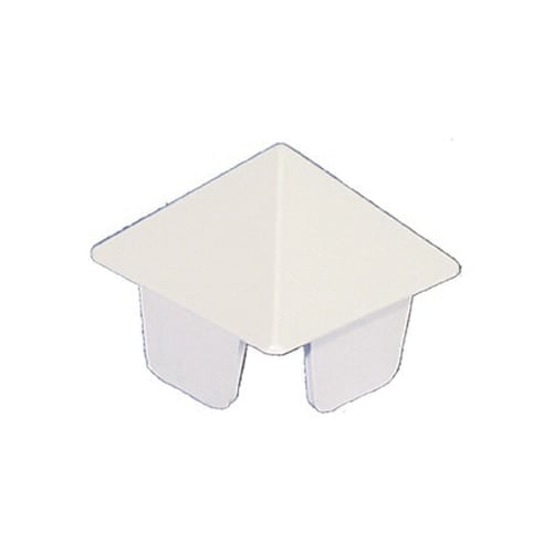 1.325" Vinyl White Internal Pyramid Sharp Picket Cap | VCIPP112112W