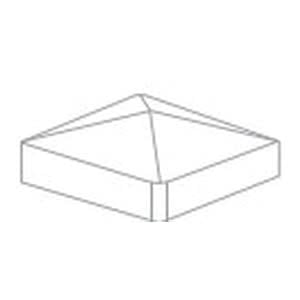 5" x 5" Vinyl Driftwood Pyramid Post Cap | VCOSPCD5WGC