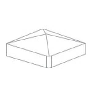 5" x 5" Vinyl Weathered Aspen Pyramid Post Cap | VCOSPCW5W
