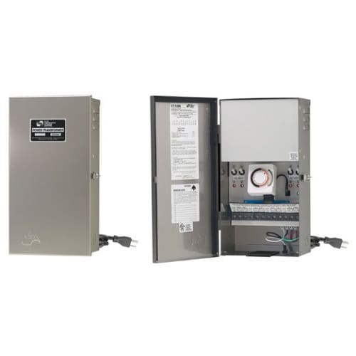 300 W 120 VAC Primary White Smudge-Free Clear Powder Coated CTS Landscape Series Low Voltage Lighting Transformer | VISCTS300