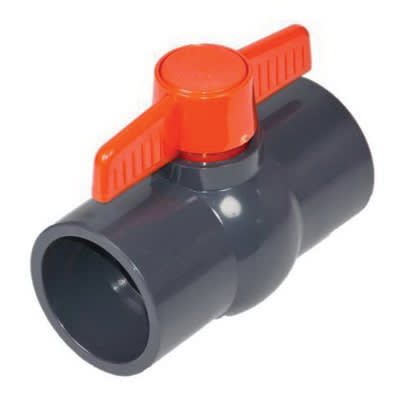 3/4" Slip Gray PVC 150 psi Non-Serviceable Ball Valve | VLPSCH80BV007S