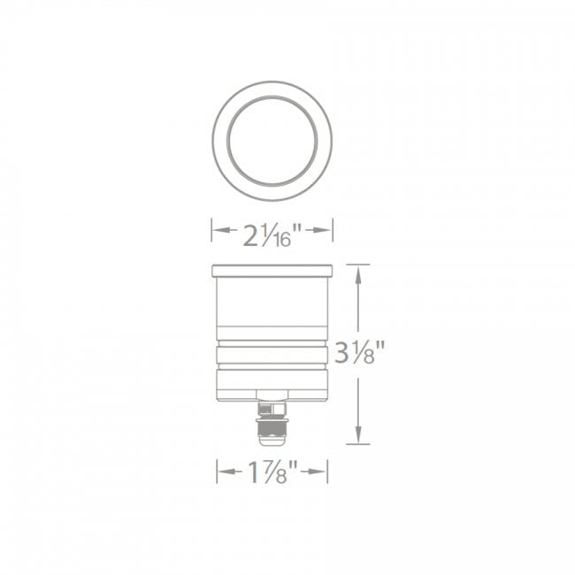 4.1 W 3000K LED Stainless Steel 2011 Series In-Ground Slim Round Well Light | WAC201130SS