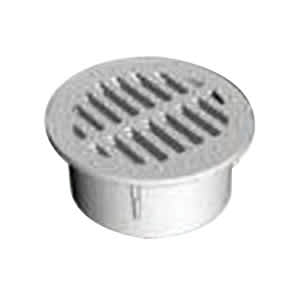 4" Round Polyethylene Black Drop-In Grate | DRT0440SDB