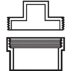 PVC Cleanout Adapter 6 in. Slip x FIP with Plug | D112060